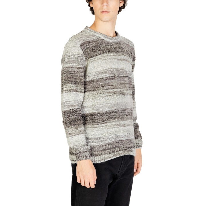 Jersey Gianni Lupo de hombre gris GL35054 en vista tres cuartos
