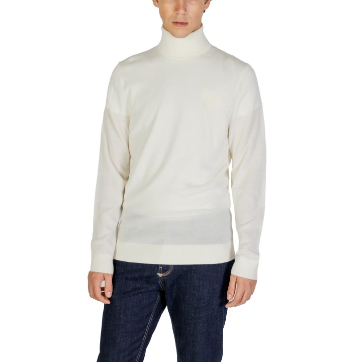 Calvin Klein Jeans jersey de cuello alto para hombre color sour cream de lana vista frontal