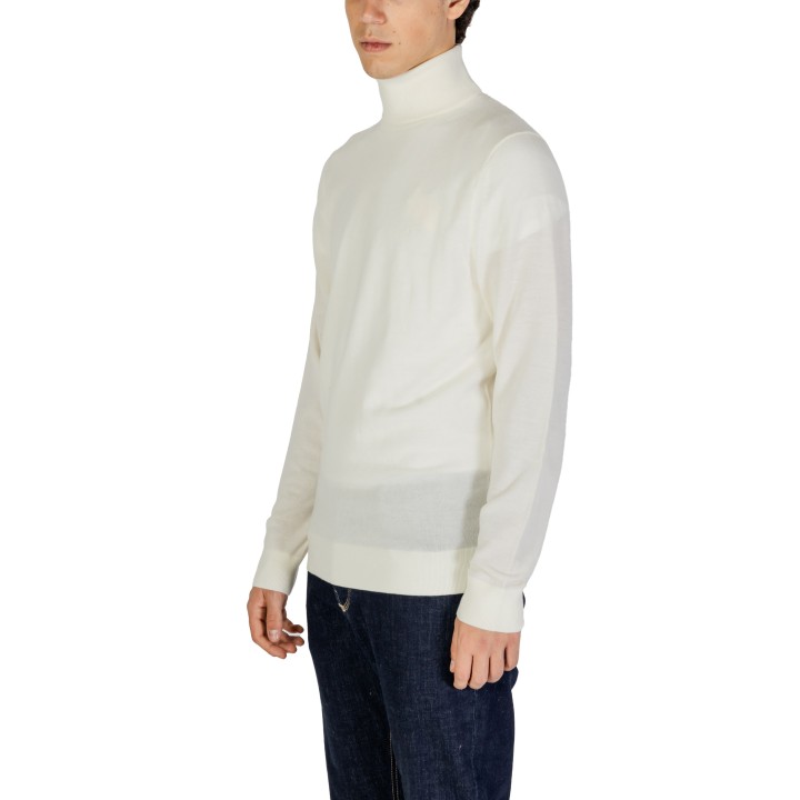 Calvin Klein Jeans jersey de cuello alto para hombre color sour cream de lana vista lateral