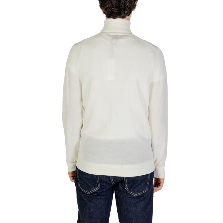 Calvin Klein Jeans jersey de cuello alto para hombre color sour cream de lana vista posterior