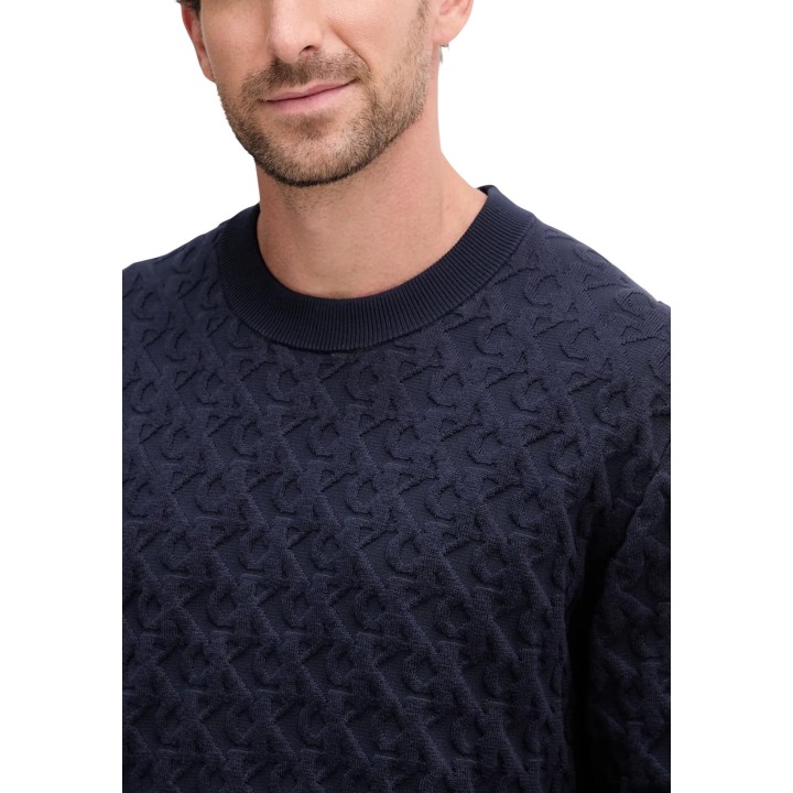 Calvin Klein Jeans jersey de hombre azul oscuro detalle frontal