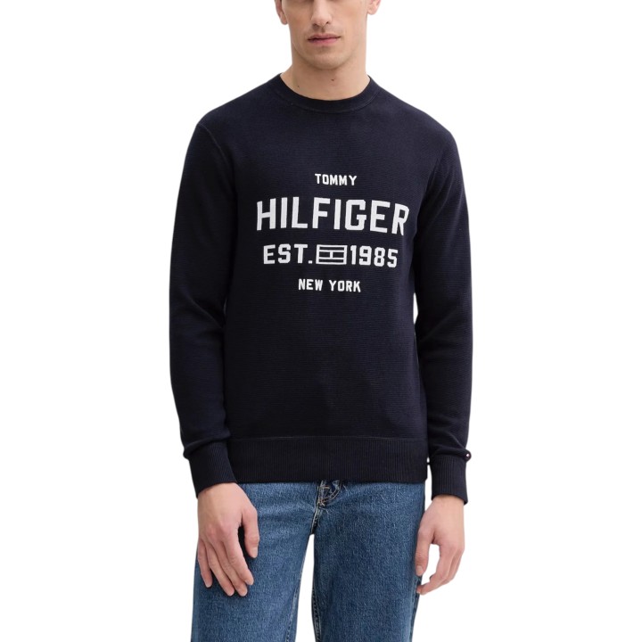 Tommy Hilfiger jersey de hombre azul oscuro vista frontal