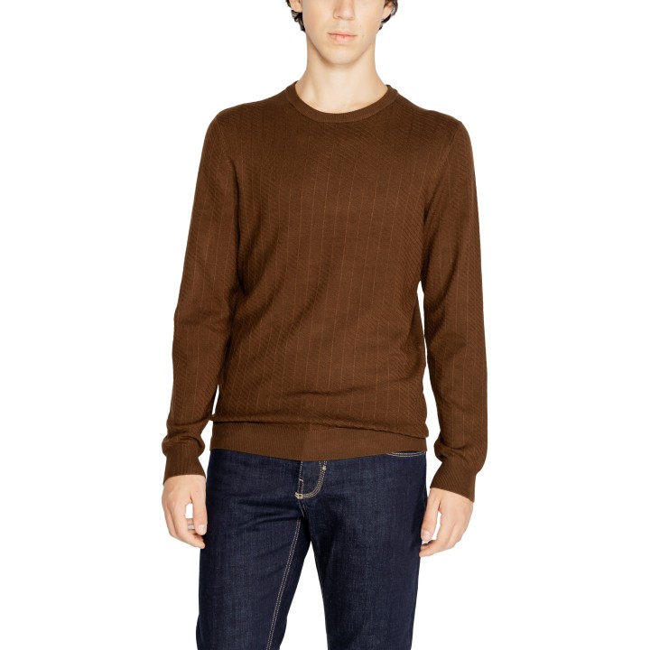 Antony Morato jersey de hombre marrón de mezcla de viscosa vista frontal