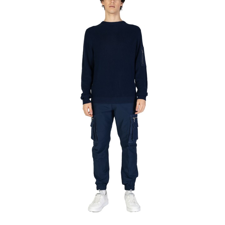 Antony Morato jersey de hombre azul MMSW01493-YA200076 vista frontal de cuerpo entero