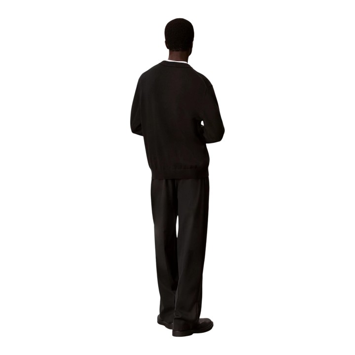 Jersey negro de algodón para hombre Calvin Klein Jeans en vista posterior