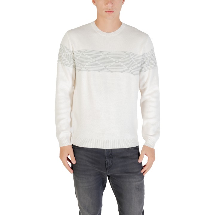 Jersey de hombre Antony Morato Lisbon crema con diseño frontal