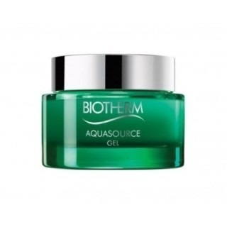 Gel hidratante facial Biotherm Aquasource en tarro verde vista frontal