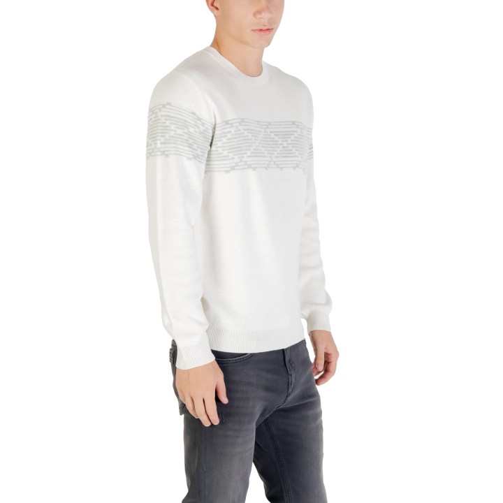 Jersey de hombre Antony Morato Lisbon crema en vista de tres cuartos