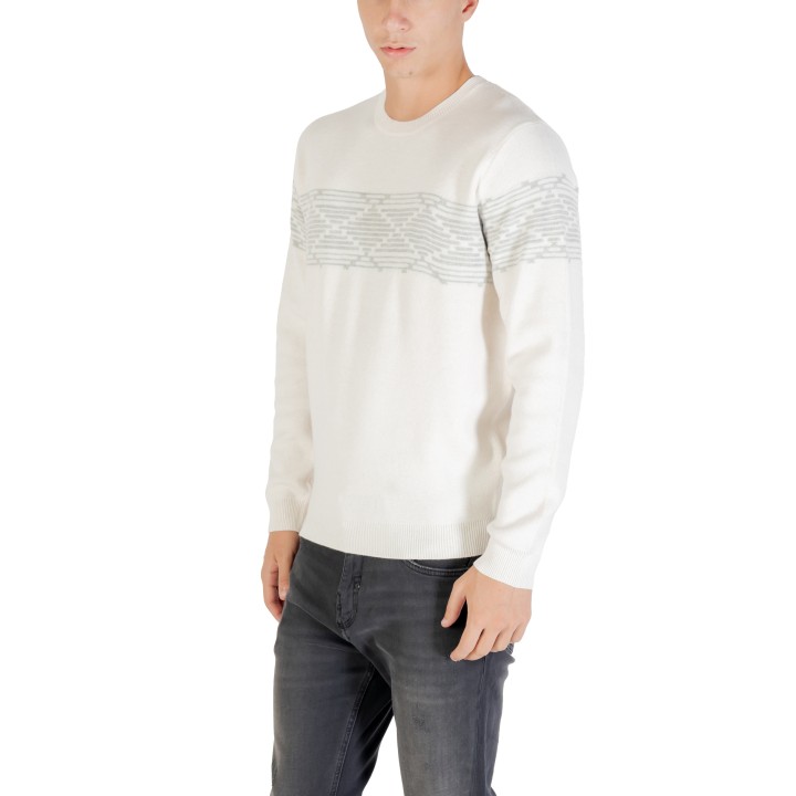 Jersey de hombre Antony Morato Lisbon crema en vista de tres cuartos