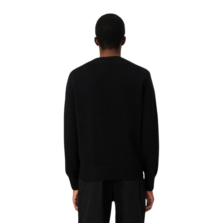 Lacoste jersey de hombre negro de punto vista posterior