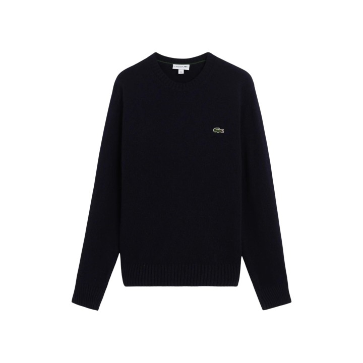 Lacoste jersey de hombre negro de punto vista frontal de la prenda