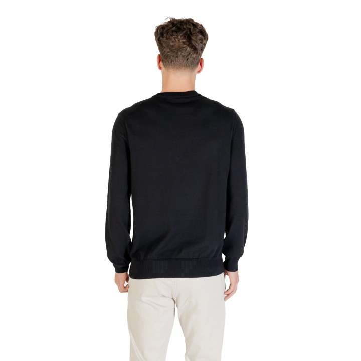 Boss jersey de hombre negro vista posterior
