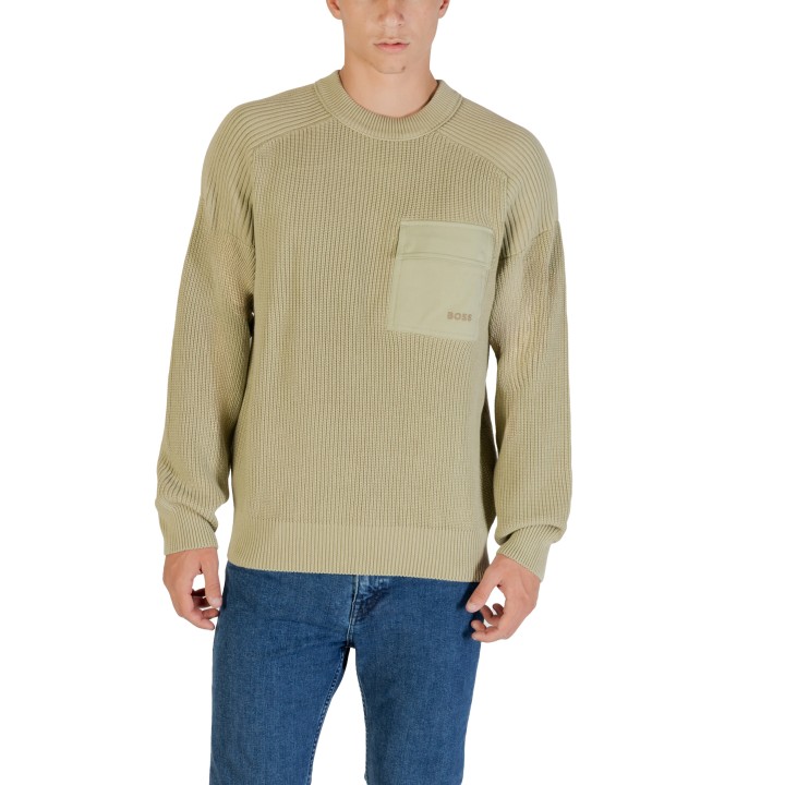 Jersey Boss de hombre verde salvia Kalamaro 50546175 vista frontal