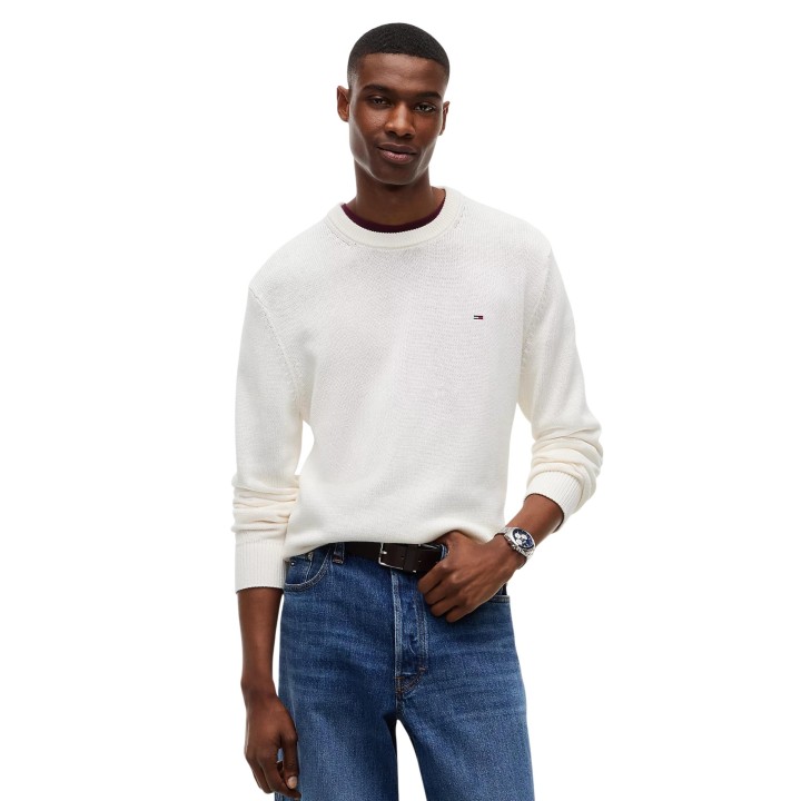 Jersey de hombre Tommy Hilfiger Jeans blanco vista frontal