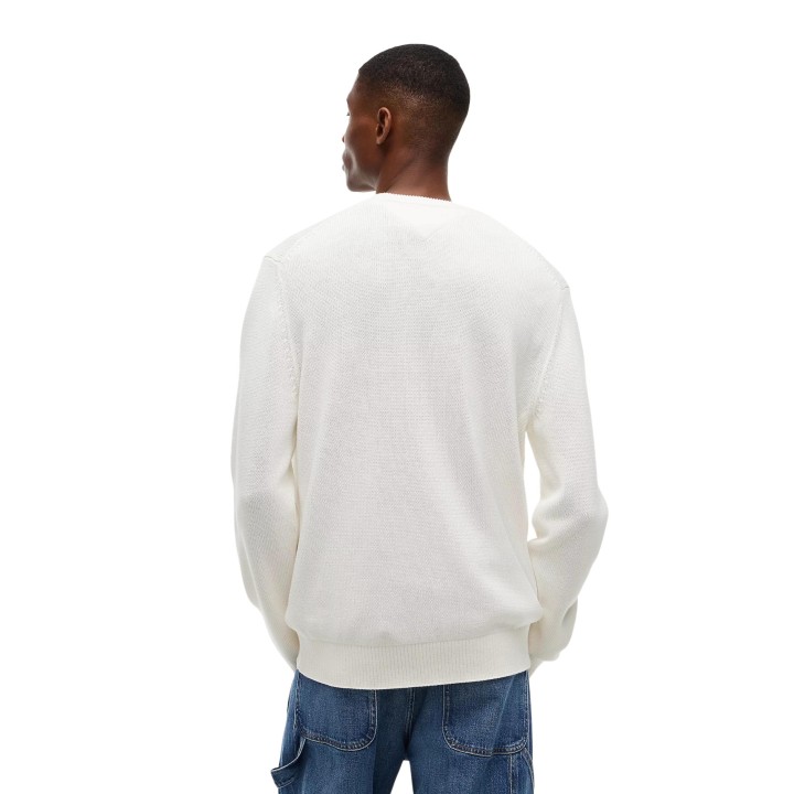 Jersey blanco de hombre Tommy Hilfiger Jeans vista posterior