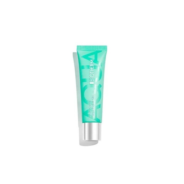 Gel facial hidratante Biotherm Aquasource Hyalump unisex verde agua vista frontal