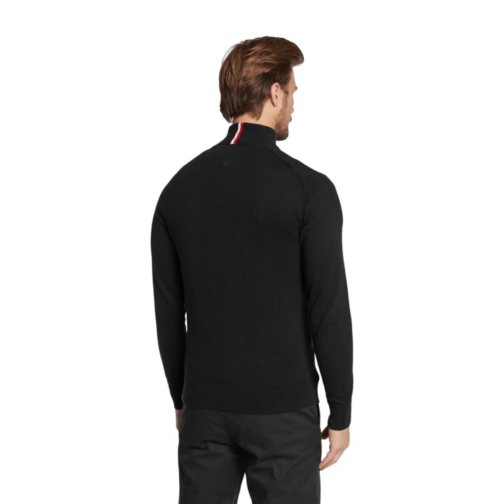Jersey negro de hombre Tommy Hilfiger Pima Org Ctn Cashmer MW0MW28049 vista posterior