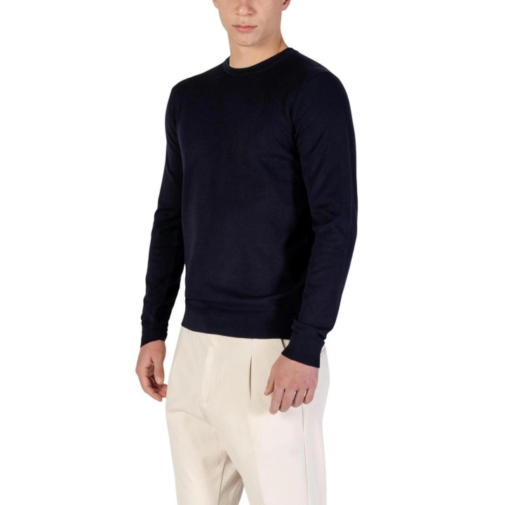 Jersey de hombre Yos Paricollo 3000900 azul oscuro vista de tres cuartos