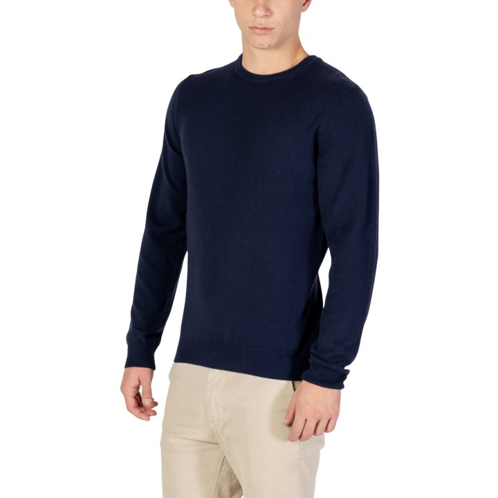 Jersey YOS de hombre azul U0125 en vista de tres cuartos