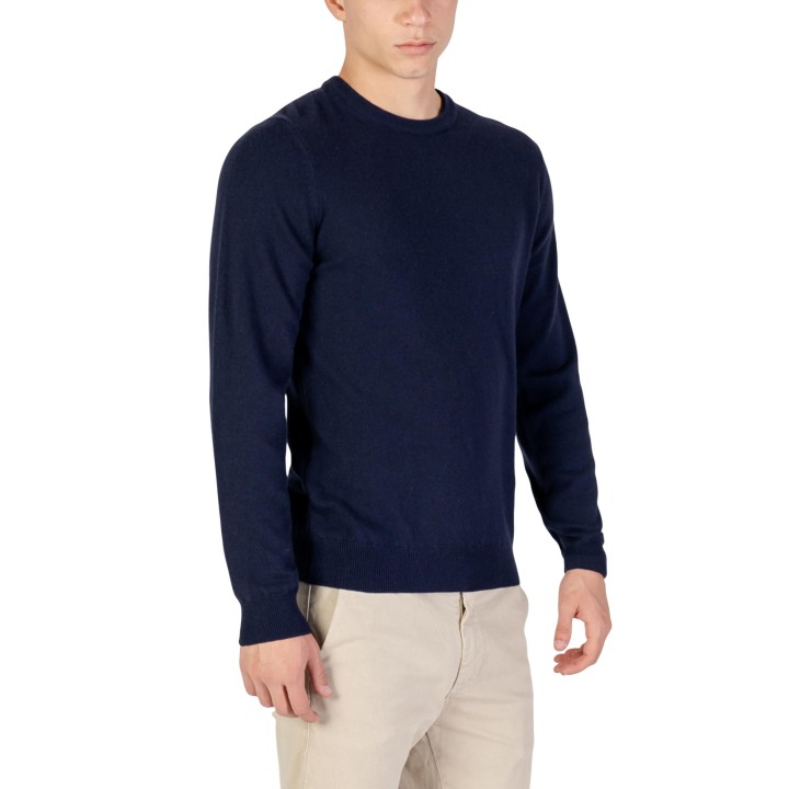 Jersey YOS de hombre azul U0125 en vista de tres cuartos
