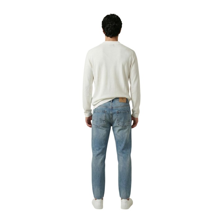 Cárdigan Gianni Lupo GL35321 blanco para hombre vista posterior