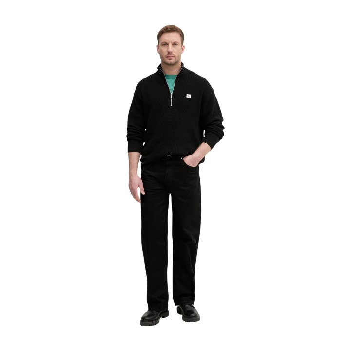 Jersey negro de hombre Calvin Klein Jeans LV04RE308G en vista frontal completa