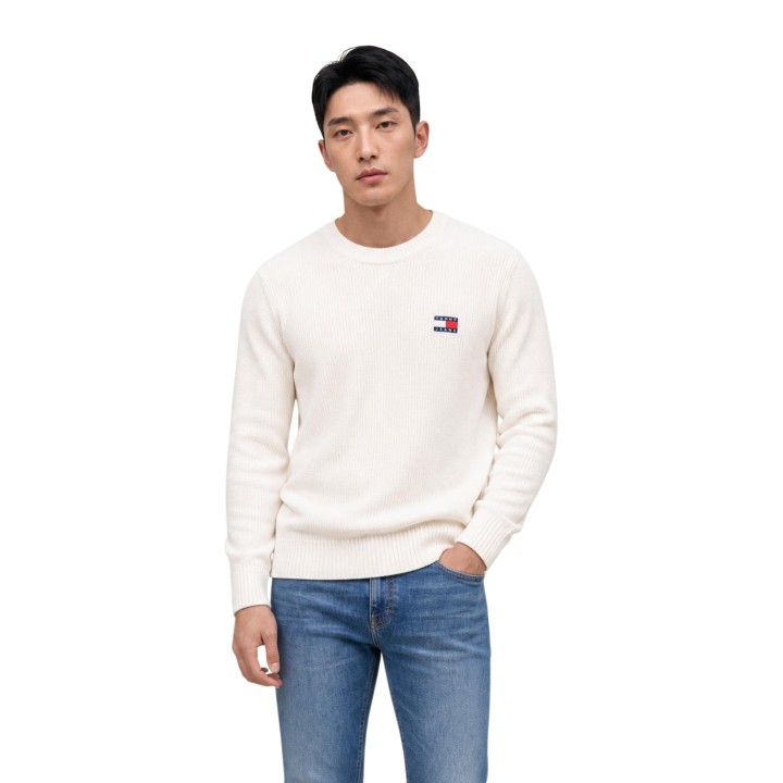 Jersey blanco de hombre Tommy Hilfiger Jeans DM0DM20923 en vista frontal