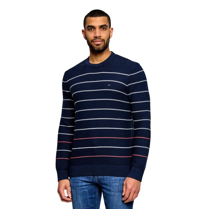 Tommy Hilfiger Jeans jersey de hombre azul marino de punto vista frontal