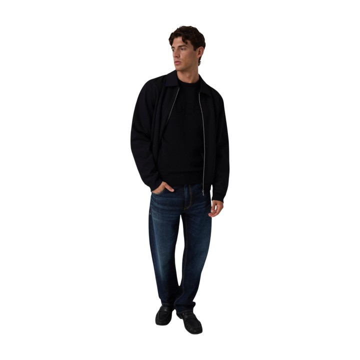 Jersey negro de hombre Guess Noburo M6BR16 Z1364 en vista frontal