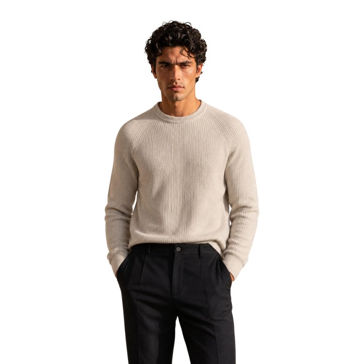 Jersey Guess beige de hombre en vista frontal