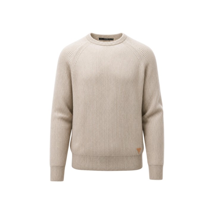 Jersey Guess beige de hombre en vista frontal