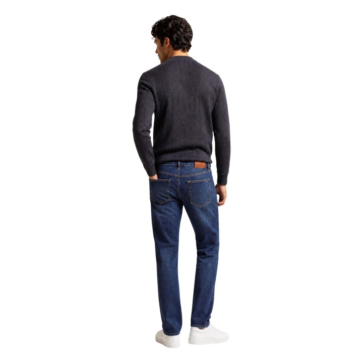 Guess jersey de hombre negro Nestor CN Allover vista posterior