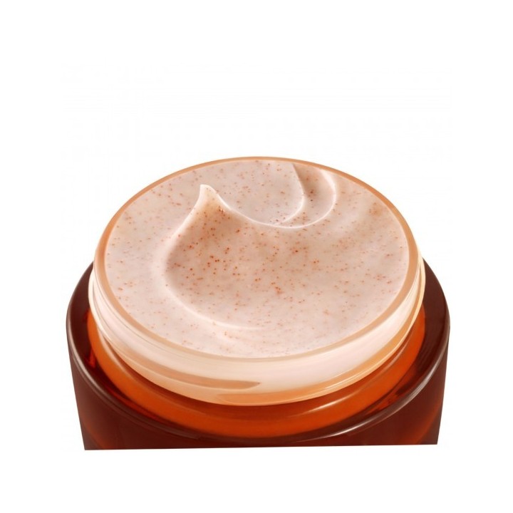 Crema facial Biotherm amber algae con textura cremosa y microgránulos vista superior