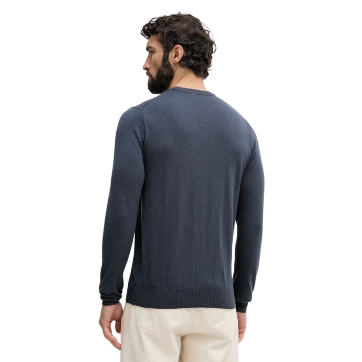Guess jersey azul de hombre Marcos CN LS Logo EM vista posterior
