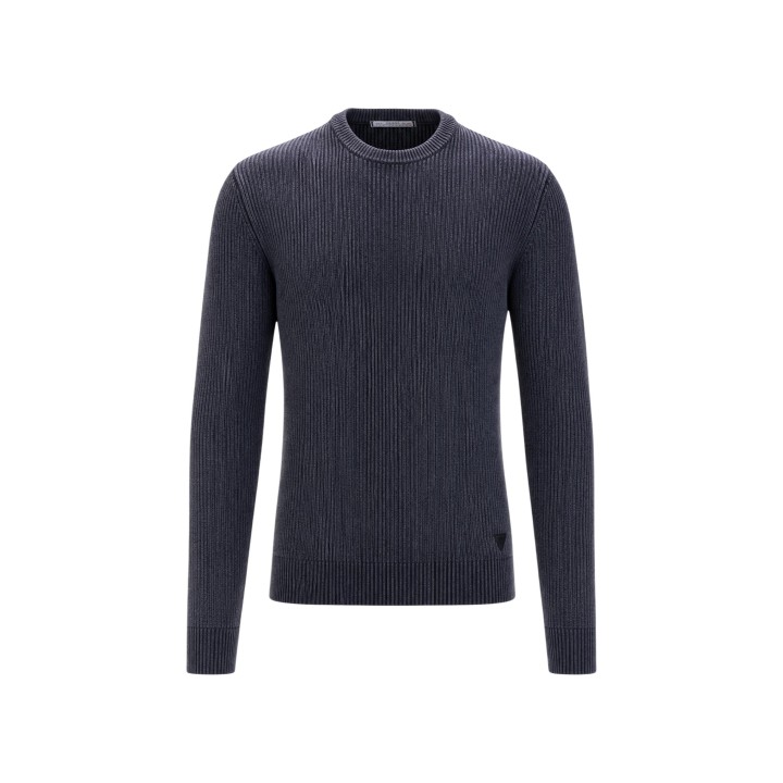 Guess jersey negro de hombre M6YR20 Z0925 en detalle frontal