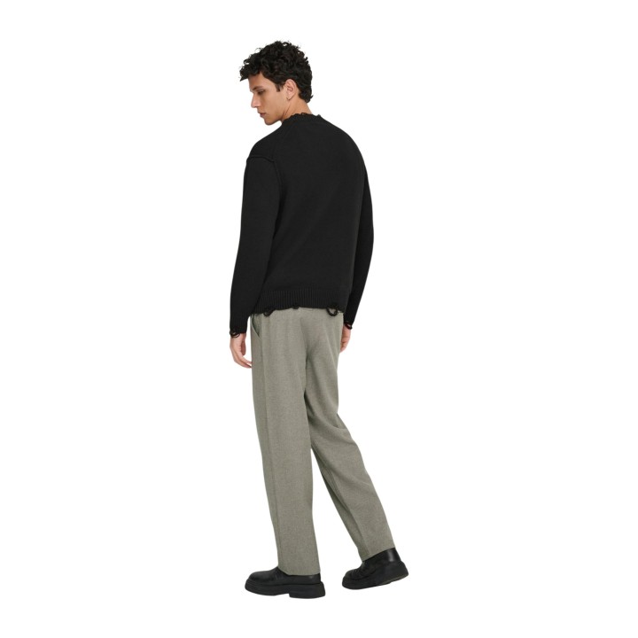 Jersey negro de hombre Only & Sons vista posterior de tres cuartos