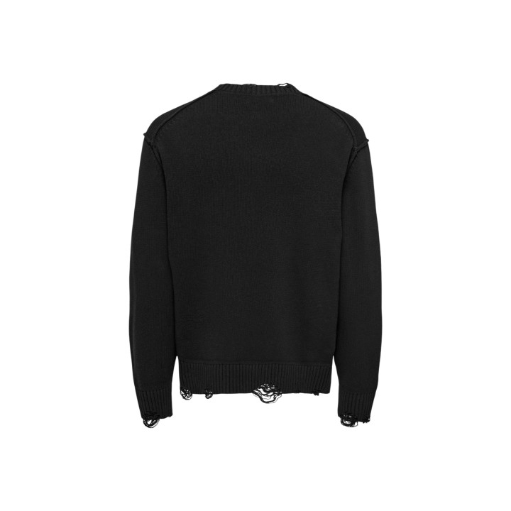 Jersey negro de hombre Only & Sons vista posterior