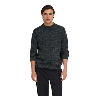 Only & Sons jersey de hombre negro Onsjoin Rlx Ls Raglan Knit vista frontal