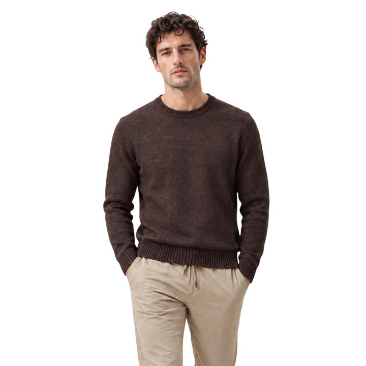 Jersey de hombre Gianni Lupo GL535S-F26 marrón vista frontal
