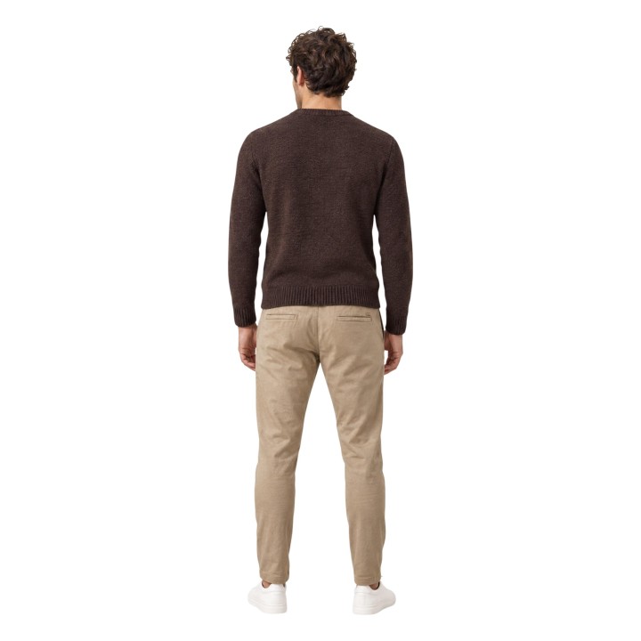 Jersey de hombre Gianni Lupo GL535S-F26 marrón vista posterior