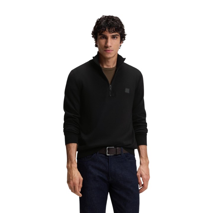 Boss jersey de hombre negro Kanobix S 50527585 vista frontal