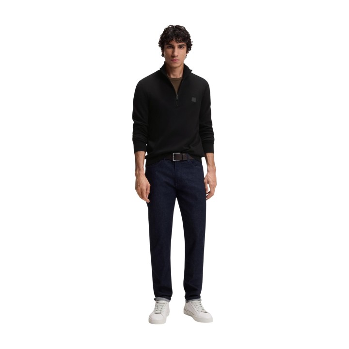 Boss jersey de hombre negro Kanobix S 50527585 vista de tres cuartos