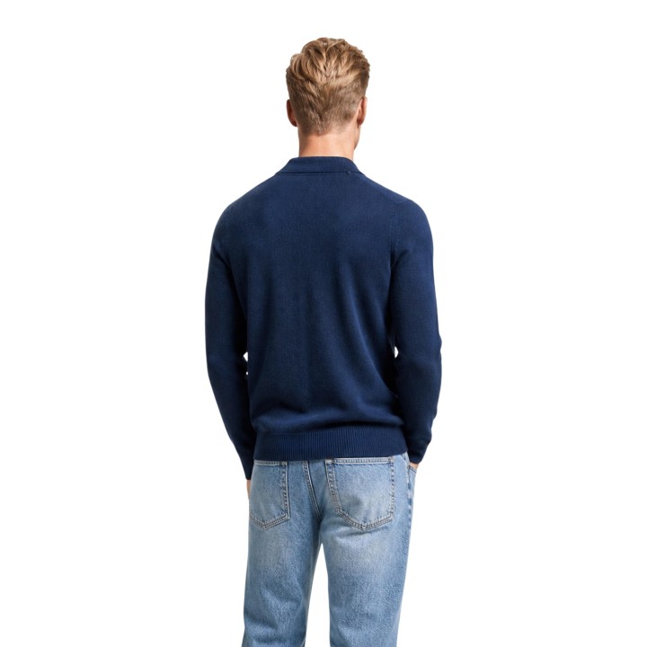 Boss jersey de hombre azul Asac PL 50531553 en vista posterior