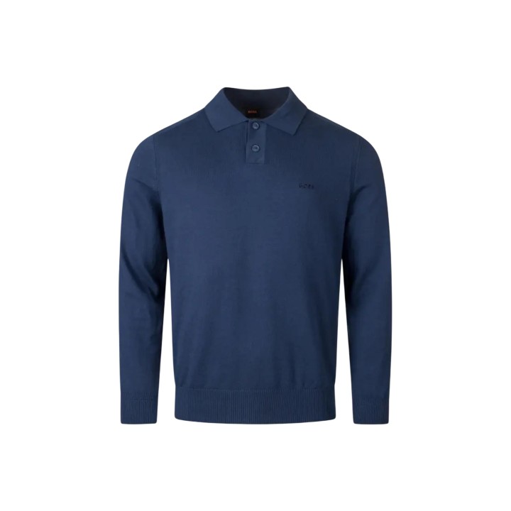 Boss jersey azul de hombre Asac PL 50531553 en vista frontal