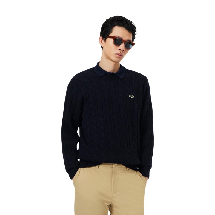 Lacoste jersey de hombre azul AH2924 vista frontal