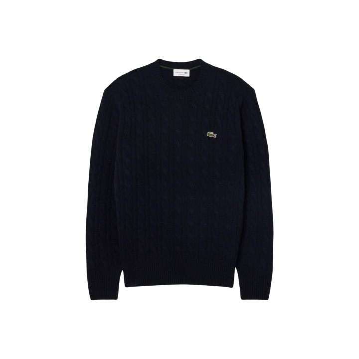 Lacoste jersey de hombre azul AH2924 vista frontal de la prenda