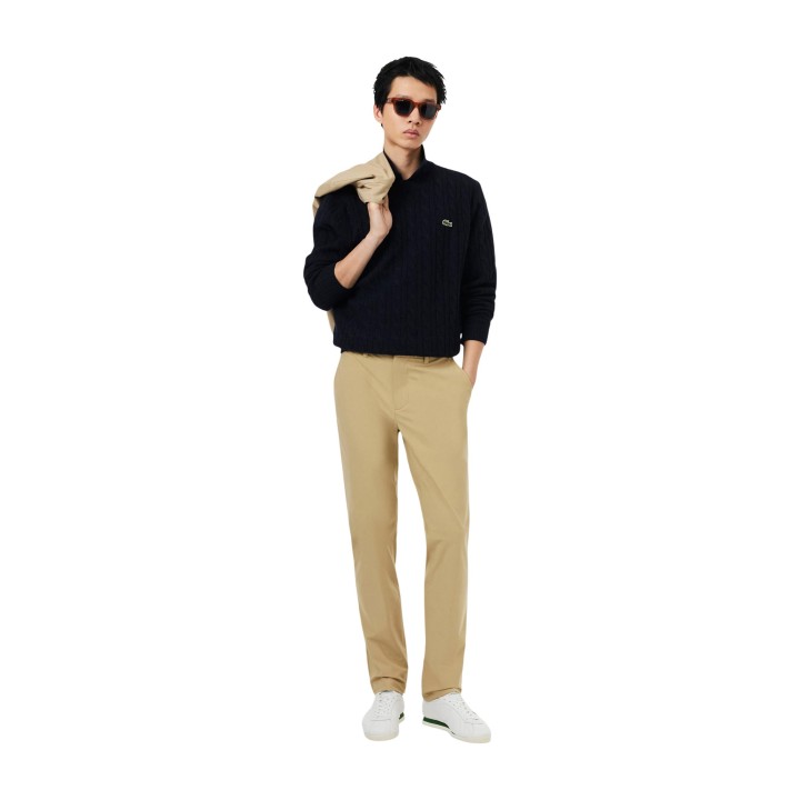 Lacoste jersey de hombre azul AH2924 vista tres cuartos