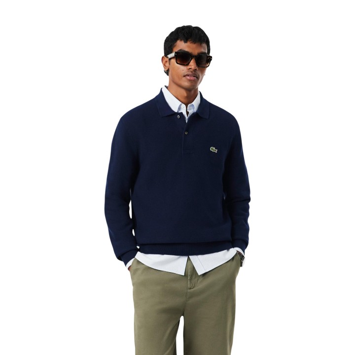 Lacoste jersey de hombre azul AH9904 en vista frontal