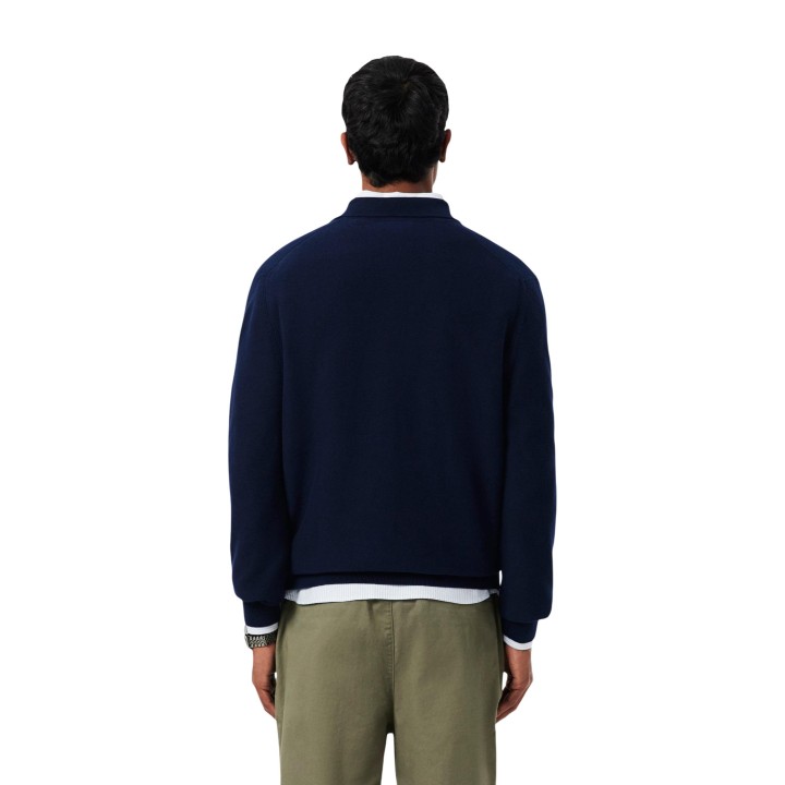 Lacoste jersey de hombre azul AH9904 en vista posterior