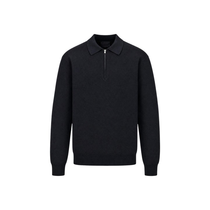 Rains jersey de hombre Long Sleeve Polo 10410 negro detalle frontal